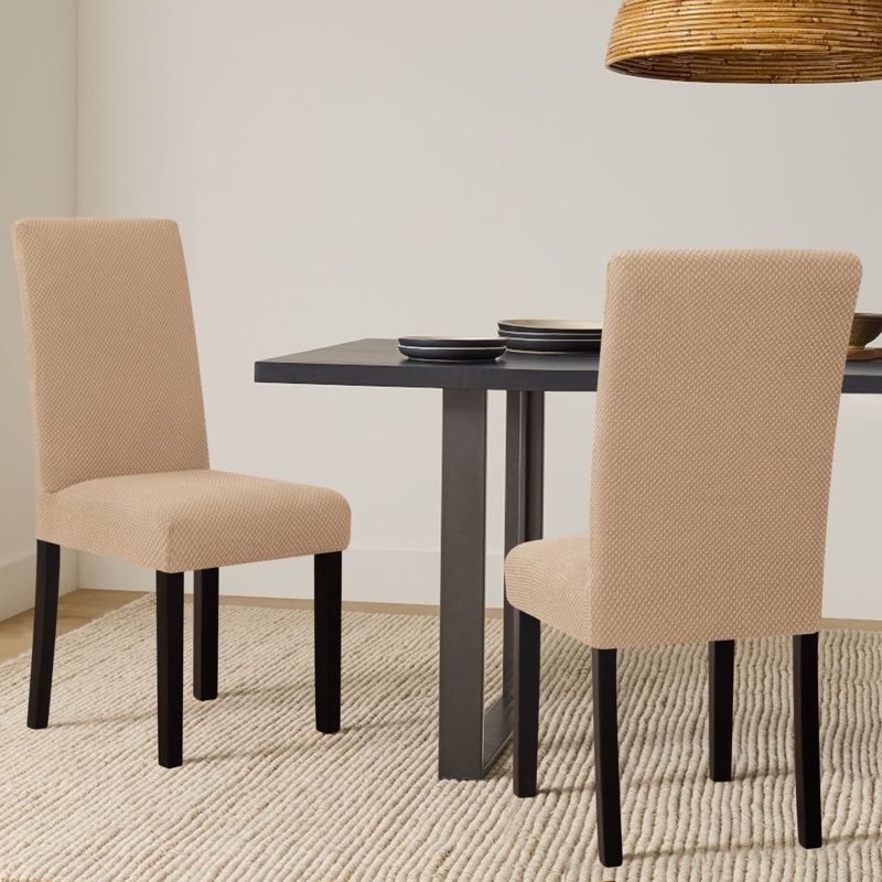 Jacquard Stretch Dining Chair Slipcover | Foter