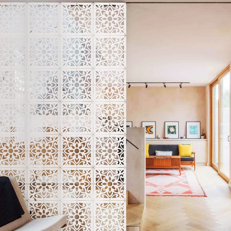 11.42'' W x 11.42'' H 24 - Panel Hanging Room Divider