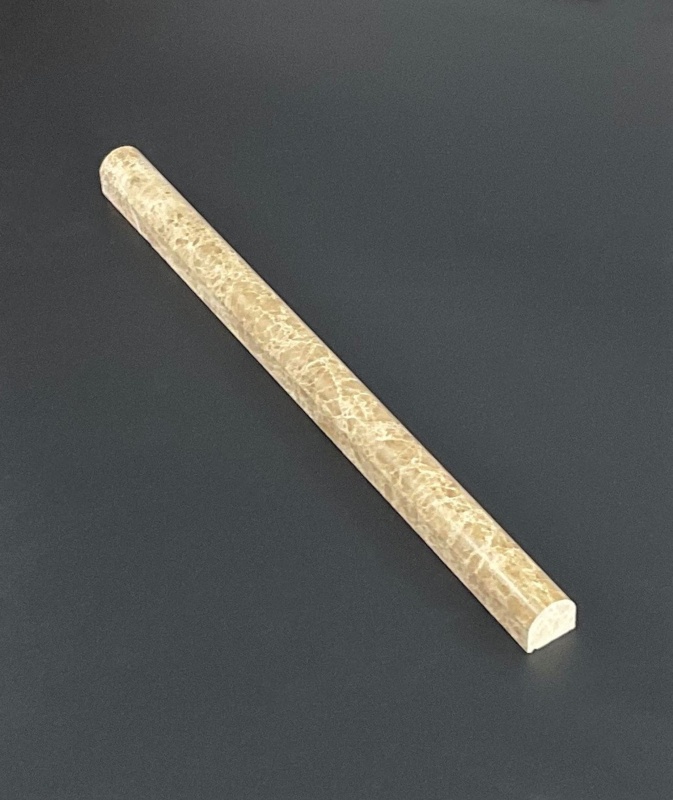 12'' L x 0.75'' W Marble Round Tile Trim