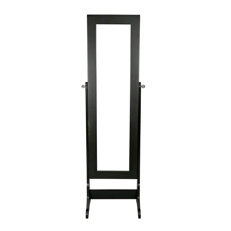 16'' Wide Free-standing Solid Wood Jewelry Armoire with Mirror
