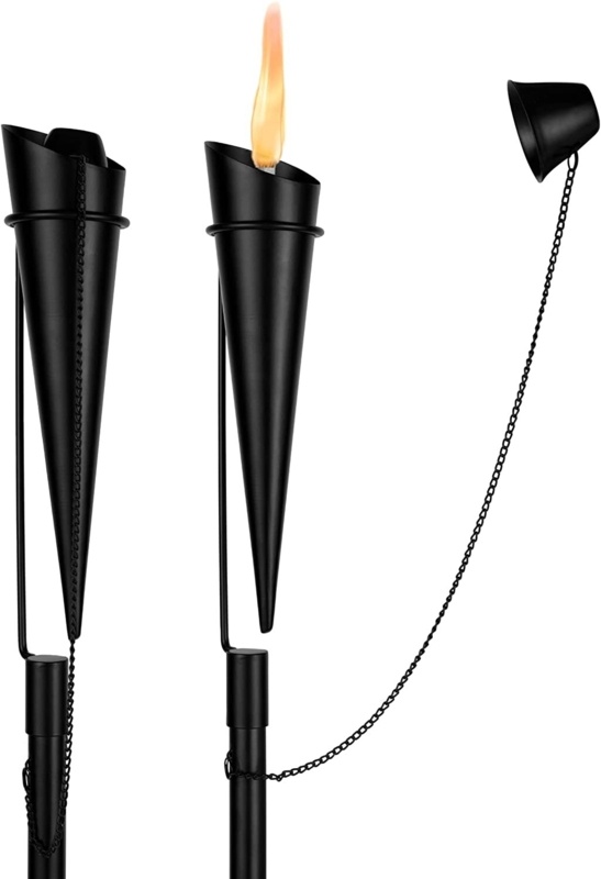 3.7'' Metal Citronella Tiki Torch
