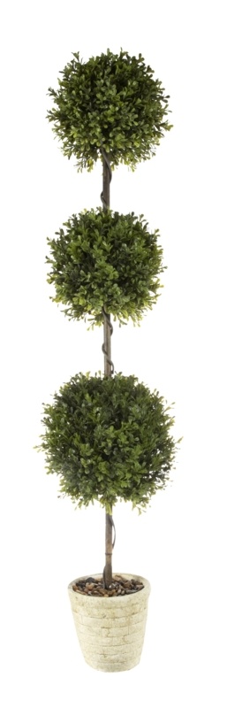 48'' Faux Boxwood Topiary in Ceramic Planter