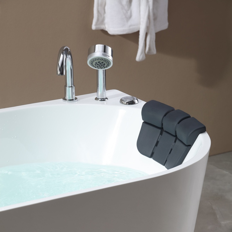 67'' x 31.5'' Freestanding Whirlpool Acrylic Bathtub with Faucet