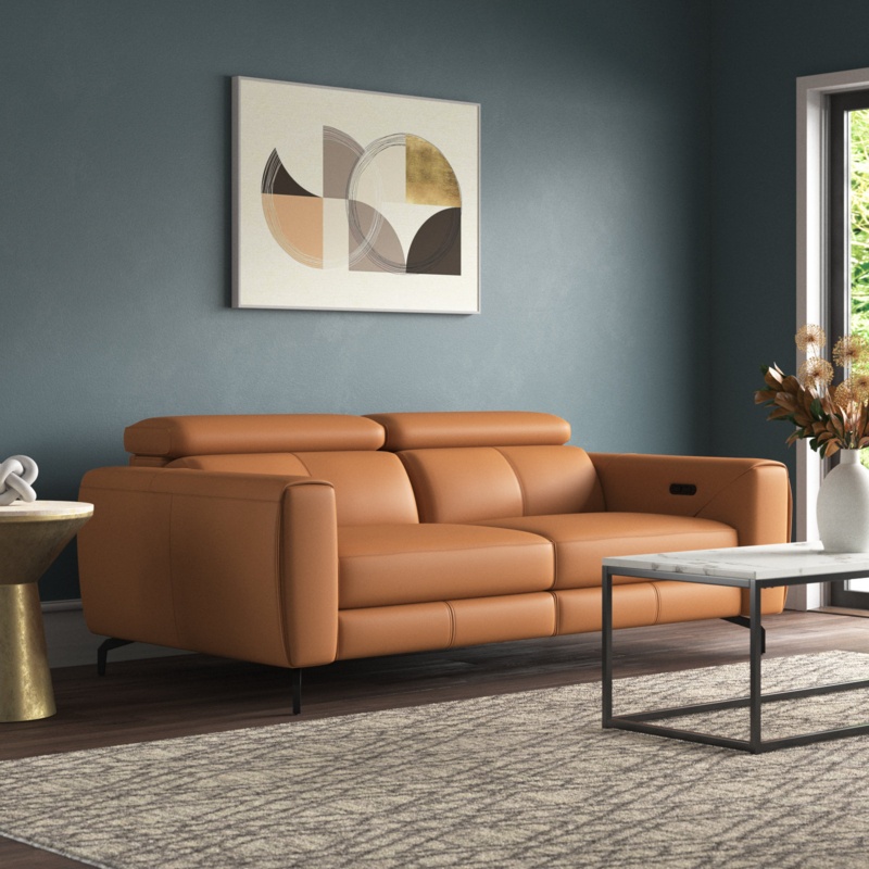 82'' Leather Power Reclining Sofa