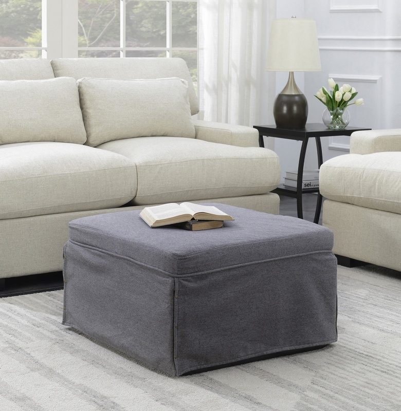 Ahziyah 28.5" Wide Square Folding Bed Cocktail Ottoman