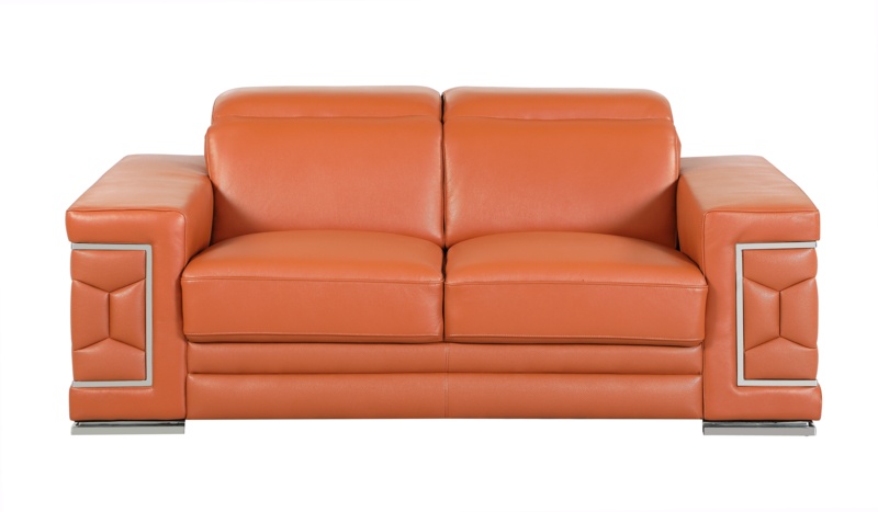 Aiesrom 71" Genuine Top Grain Italian Leather Pillow Top Arm Loveseat