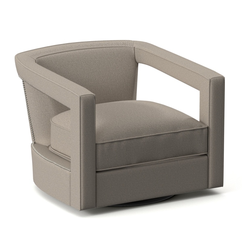 Alana Upholstered Swivel Barrel Chair