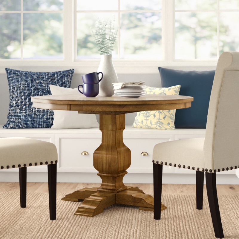 Aliha Round Solid Wood Dining Table