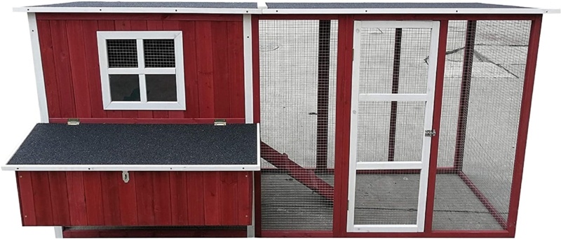 Allianna 18.2 Square Feet Walk In Chicken Coop with Chicken Run