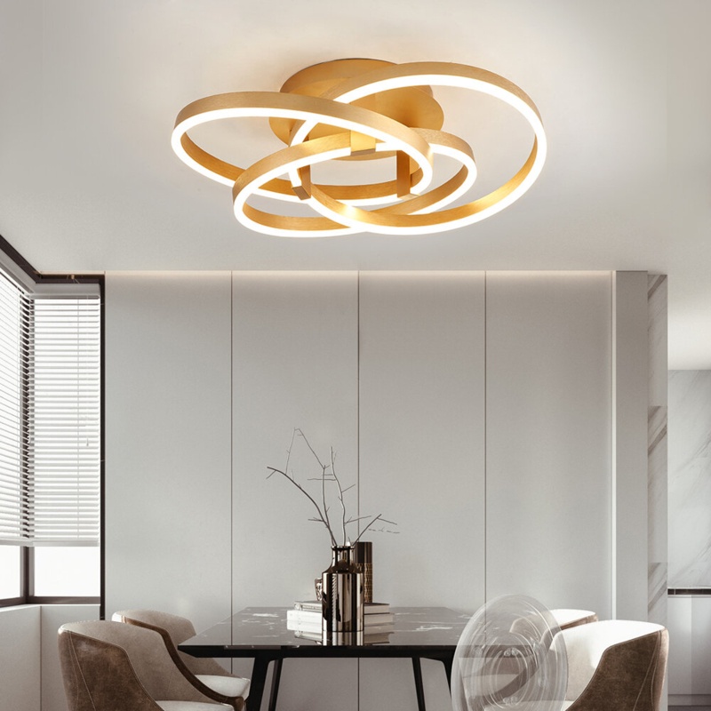 Alliber 3 - Light 23.23'' Simple Geometric LED Semi Flush Mount