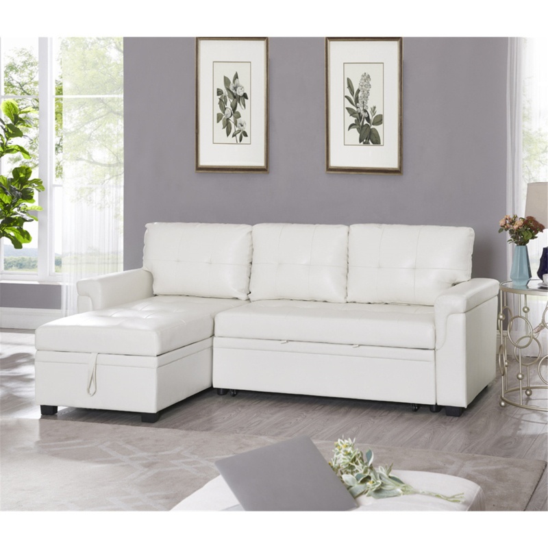 Allport Sectional Sleeper Couch with Storage Pull Out Couch Bed, Reversible Sleeper Sofa