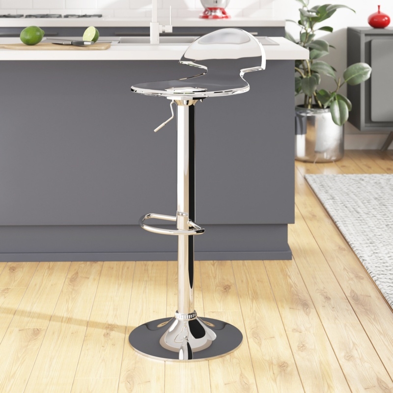 Allyza Swivel Adjustable Height Bar Stool