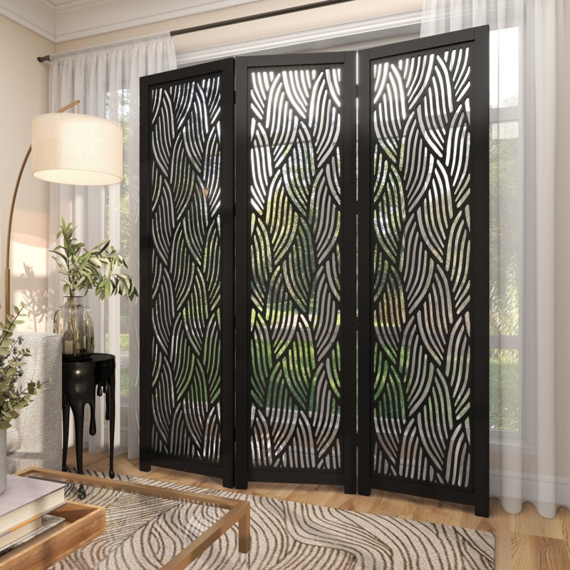 Anuva 59.63'' W x 79.75'' H 3 - Panel Folding Room Divider