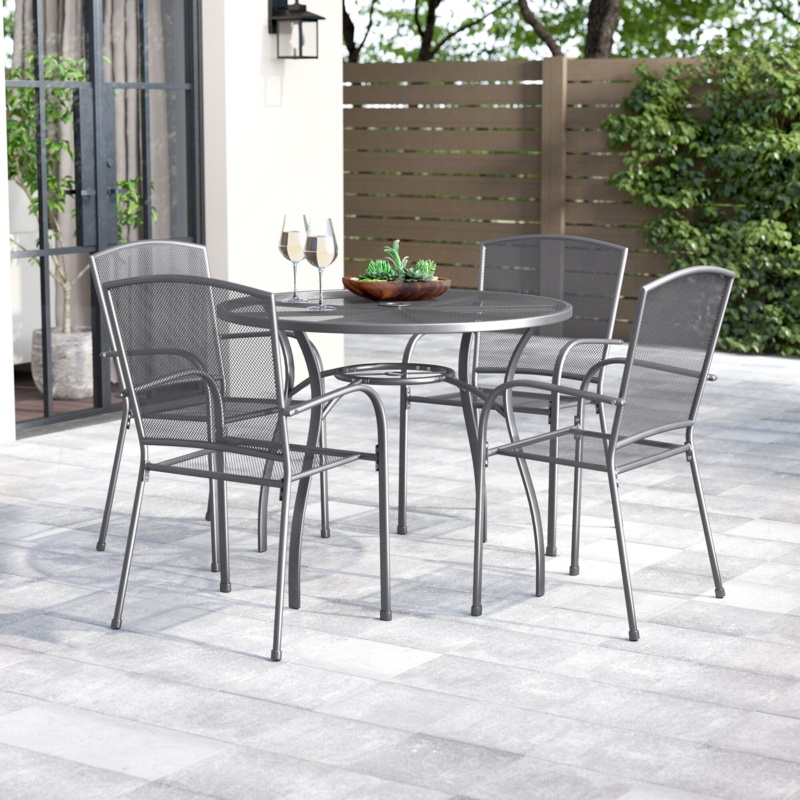 Armentrout 4 - Person Round Outdoor Dining Set