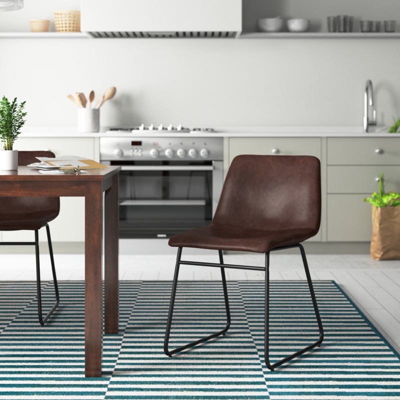 Avelina 18 Inch Indoor Dining Table Chairs, LeatherSoft Upholstery