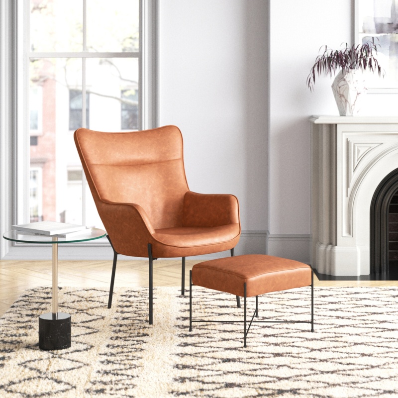 Bayliegh Vegan Leather Accent Chair