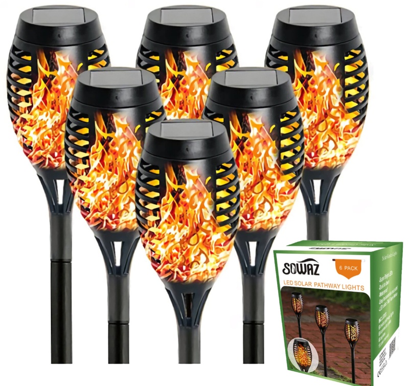 Black Low Voltage Solar Powered Integrated LED Pathway Light Pack