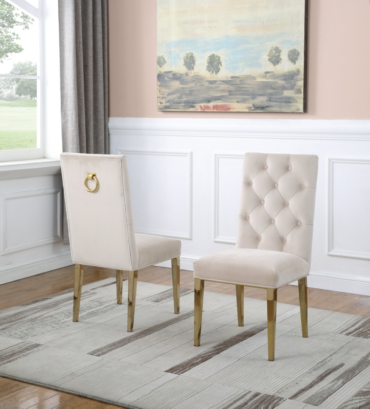 Carnahan Tufted Solid Back Parsons Chair