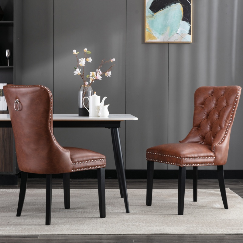 Caylin Tufted Solid Back Parsons Chair