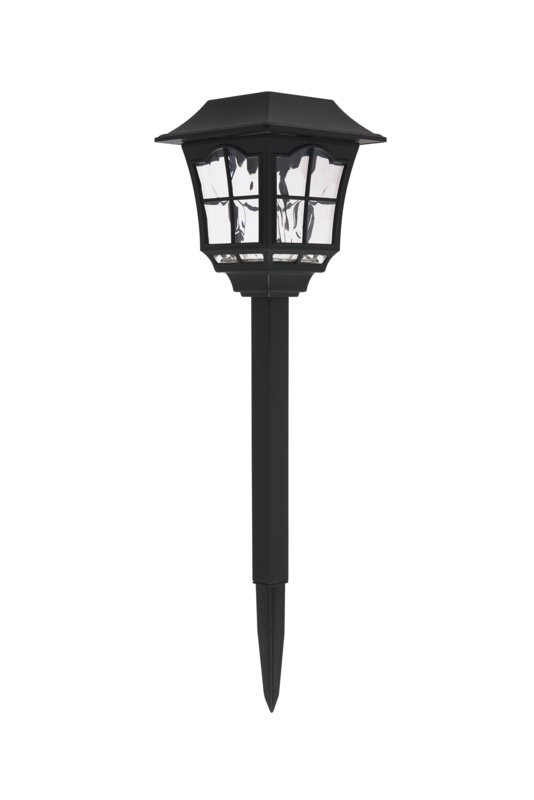 Cedra Black Low Voltage Solar Powered Integrated LED Pathway Light Pack