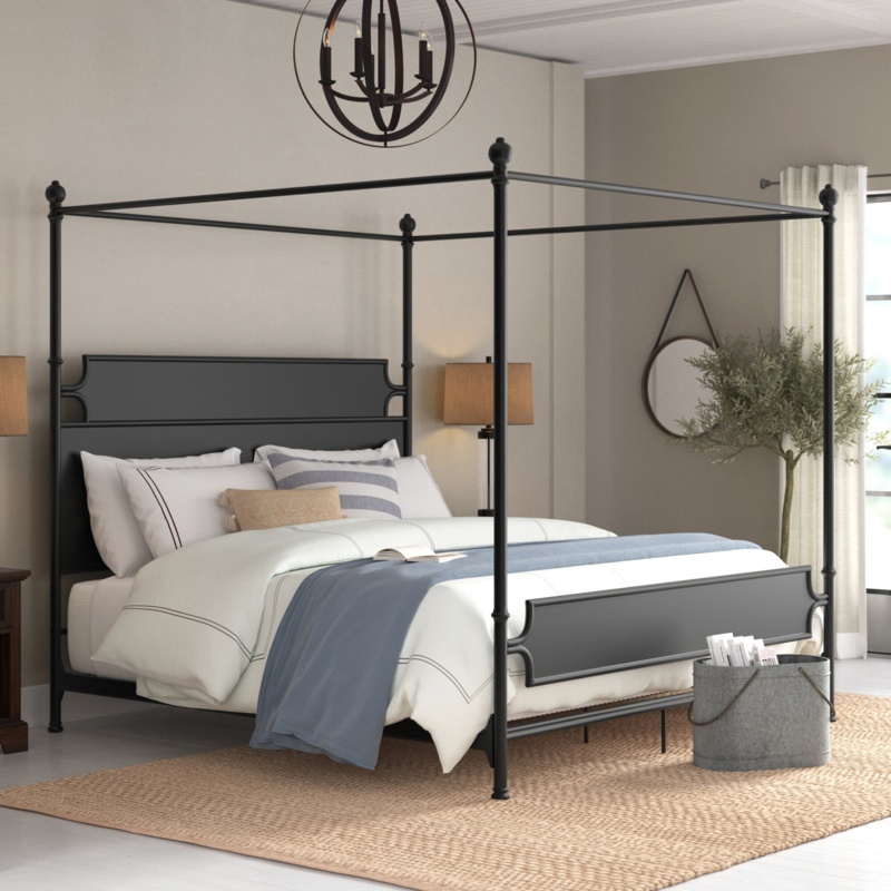Clinchport Metal Canopy Bed