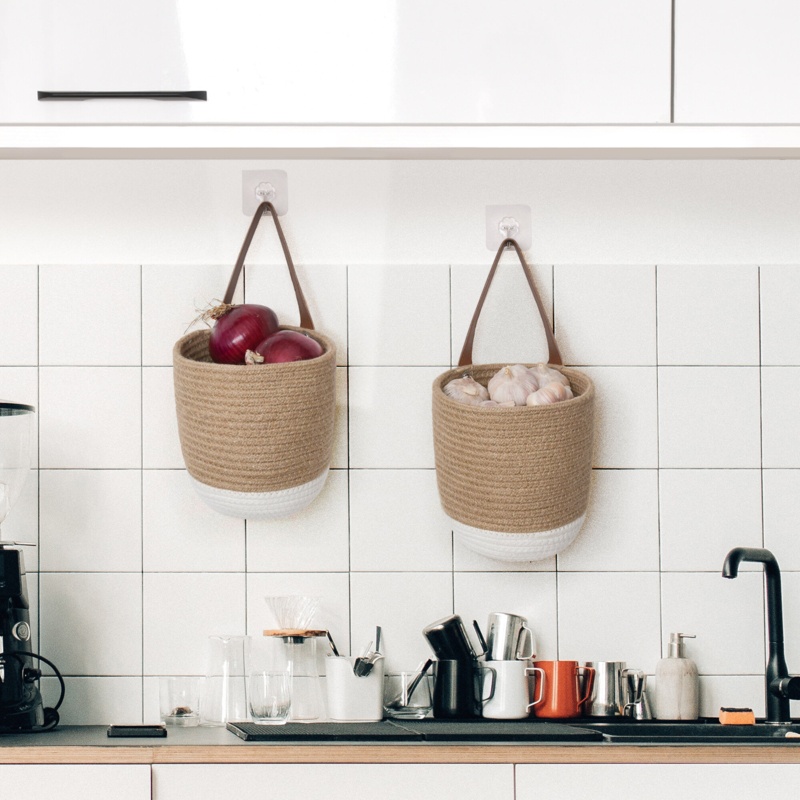 Cotton Hanging Basket with Handles