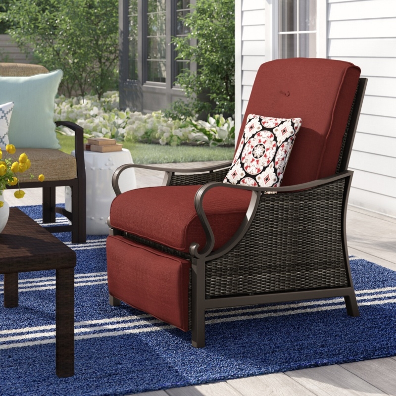 Craighead Luxury Recliner Patio Chair with Cushions