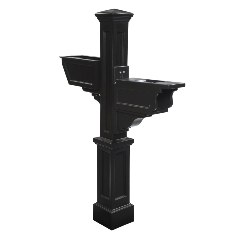 Cromberg 56" H In-Ground Decorative Post with Arm and Planter