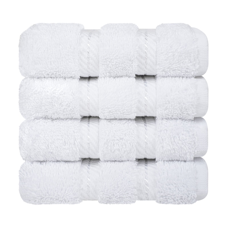 Darcelle 100% Turkish Cotton 4 Piece Washcloth Set