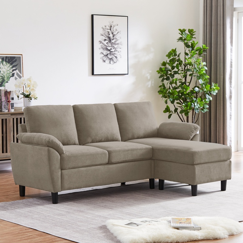 Darlyene 79" Wide Reversible Sofa & Chaise with Ottoman