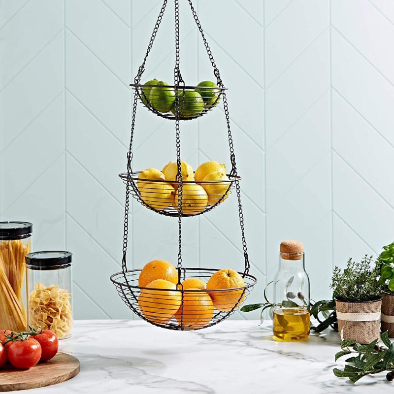DASTINGO Metal Hanging Fruit Basket