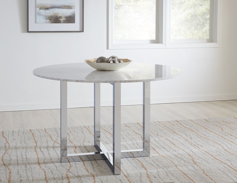 Dern Marble Round Dining Table