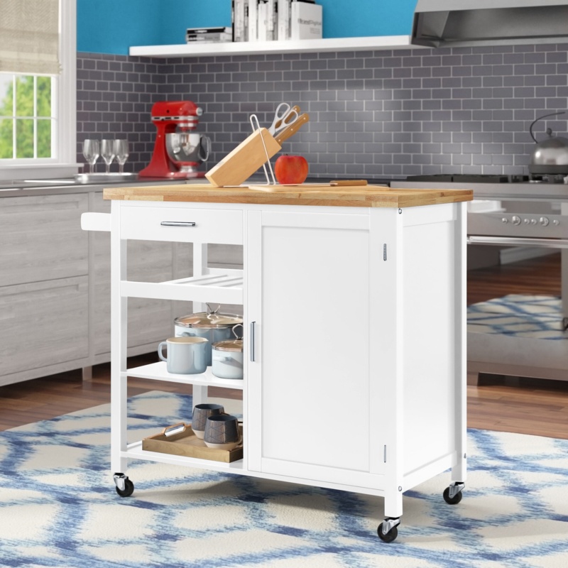 Domenique Kitchen Cart Solid Wood