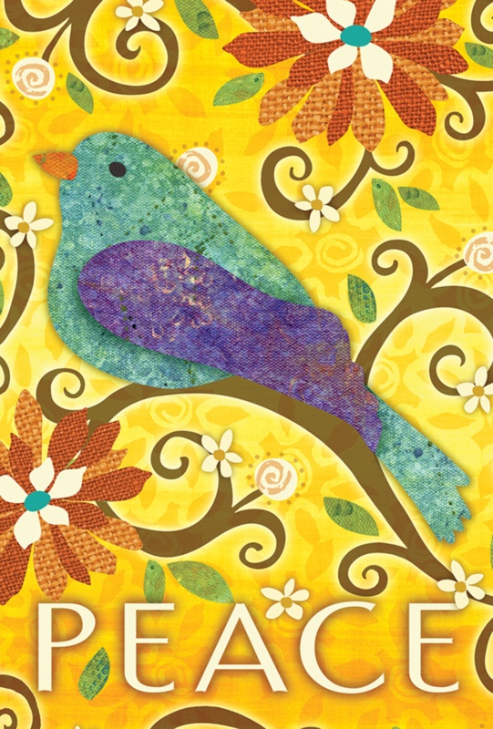 Double Sided 18'' H x 12.5'' W Polyester Bird Garden Flag