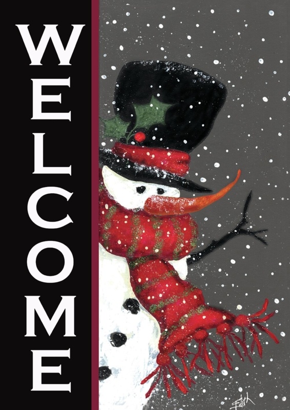Double Sided 18'' H x 12.5'' W Polyester Christmas Garden Flag