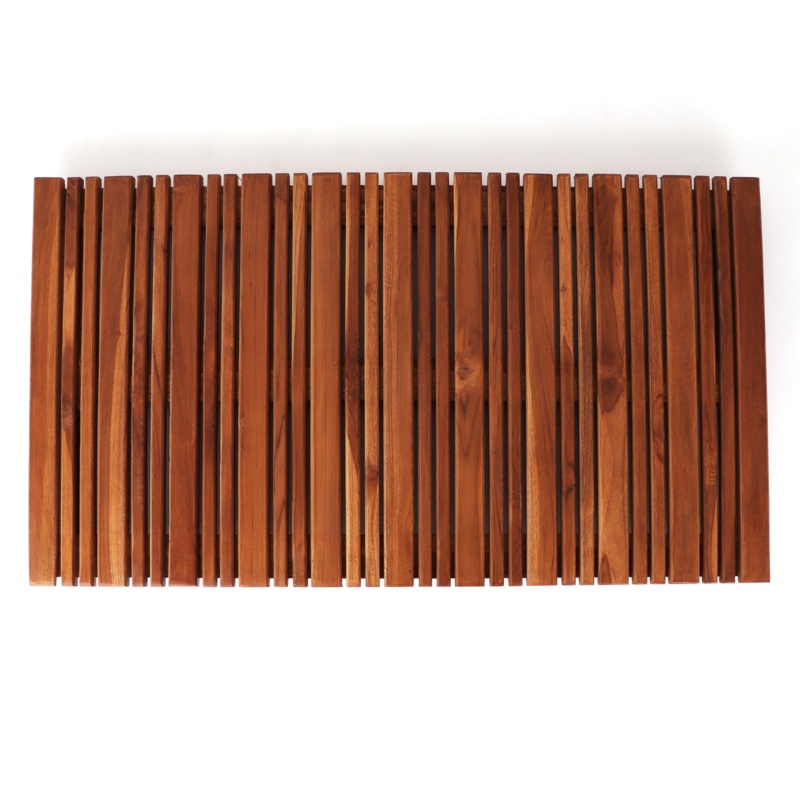 Eleutherius Teak & Wood Shower Mat with Non-Slip Backing