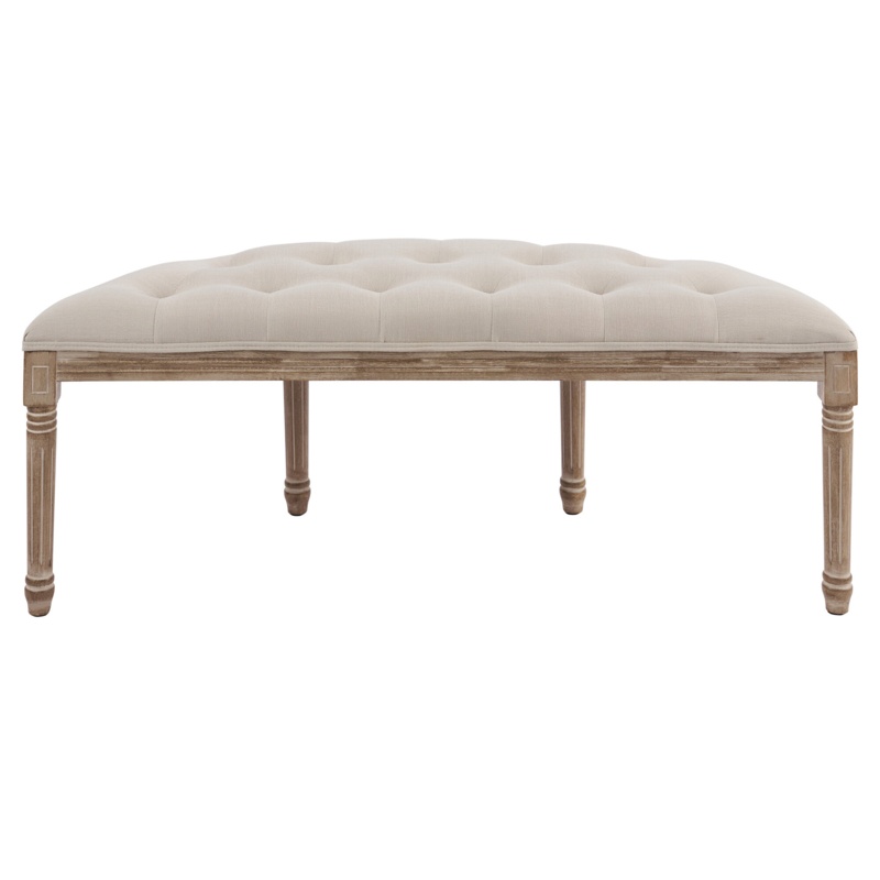 Estephen 100% Linen Upholstered Storage Bench