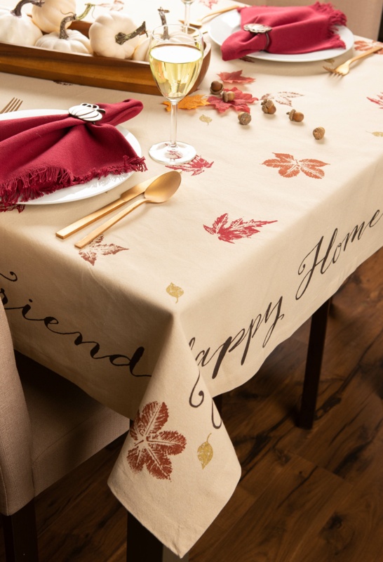 Farrah Floral Thanksgiving Cotton Tablecloth
