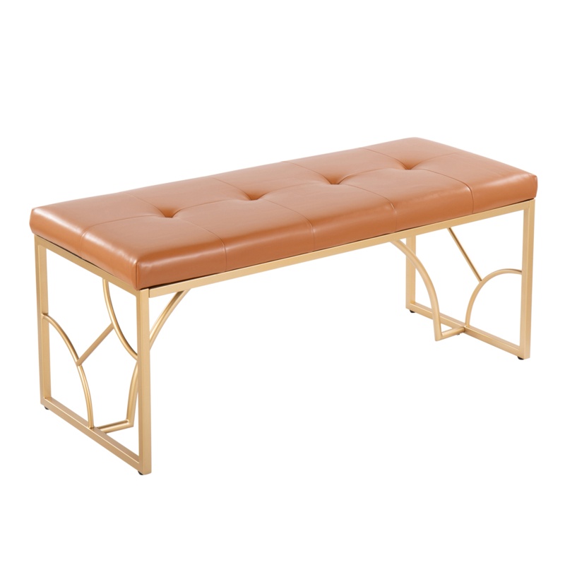 Faux Leather Bench