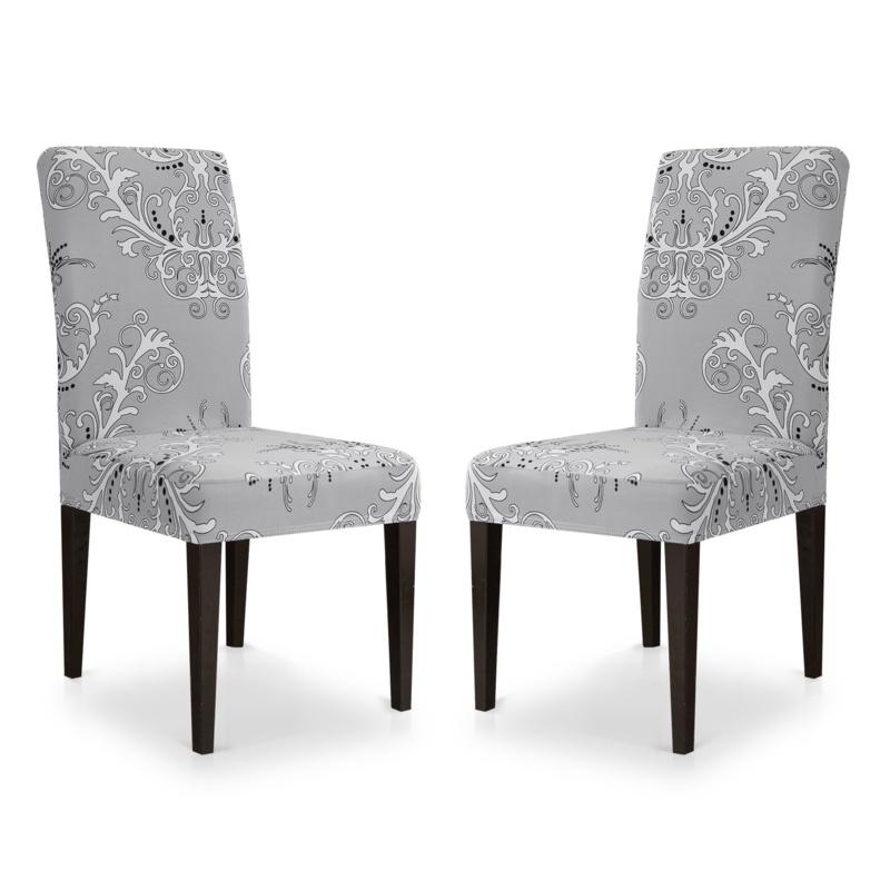Floral Box Cushion Dining Chair Slipcover