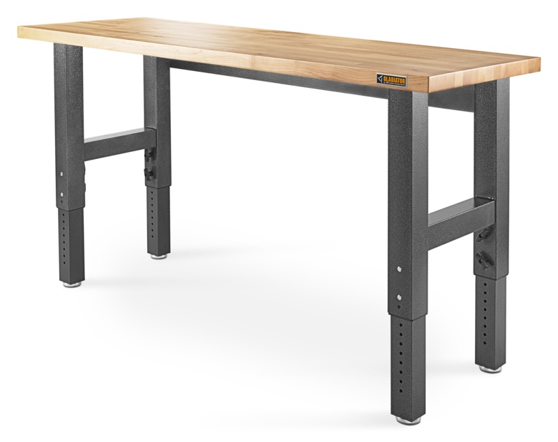 GearTrack 6' Adjustable Height Hardwood Workbench