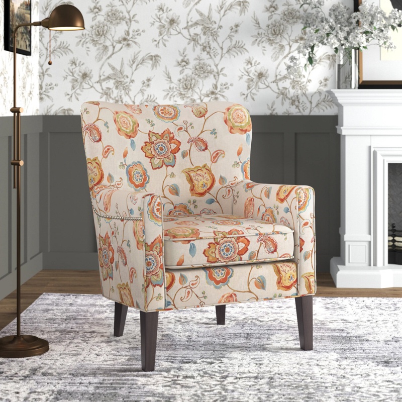 Gilyard Nailhead Wingback Wide Armchair