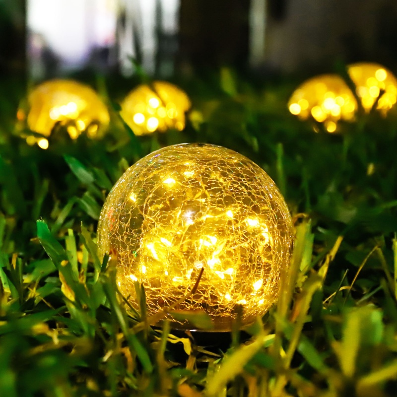 Glass Low Voltage Solar Powered Integrated LED Glass Pathway Light