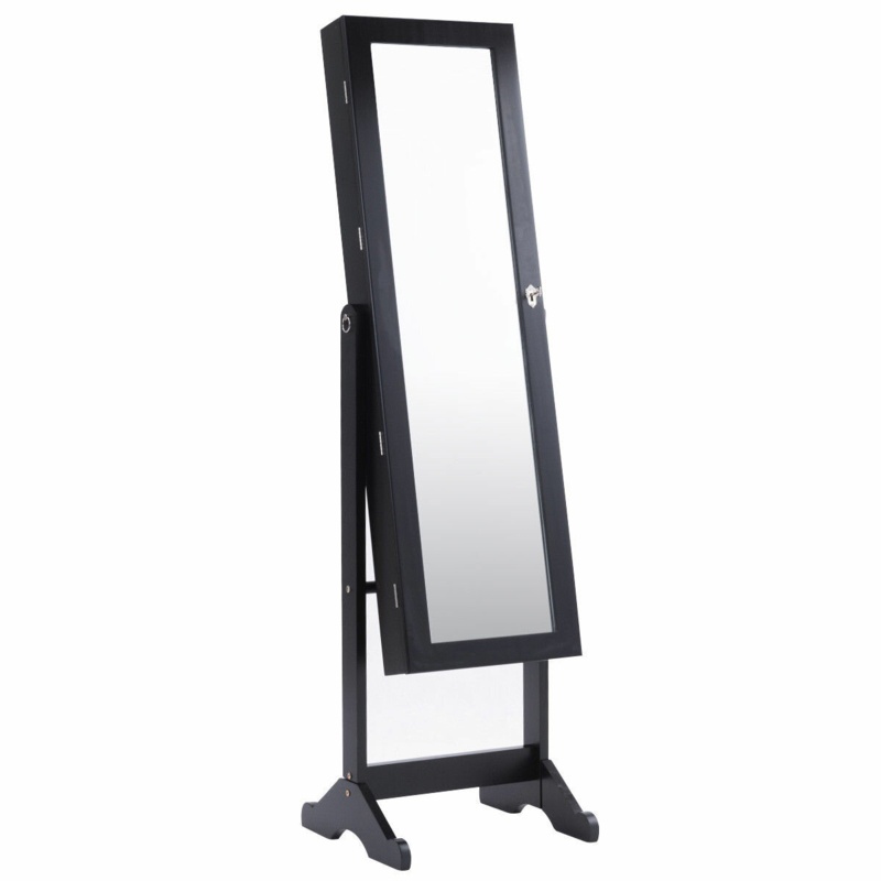 Goncalo 10.4'' Wide Freestanding Jewelry Armoire with Mirror