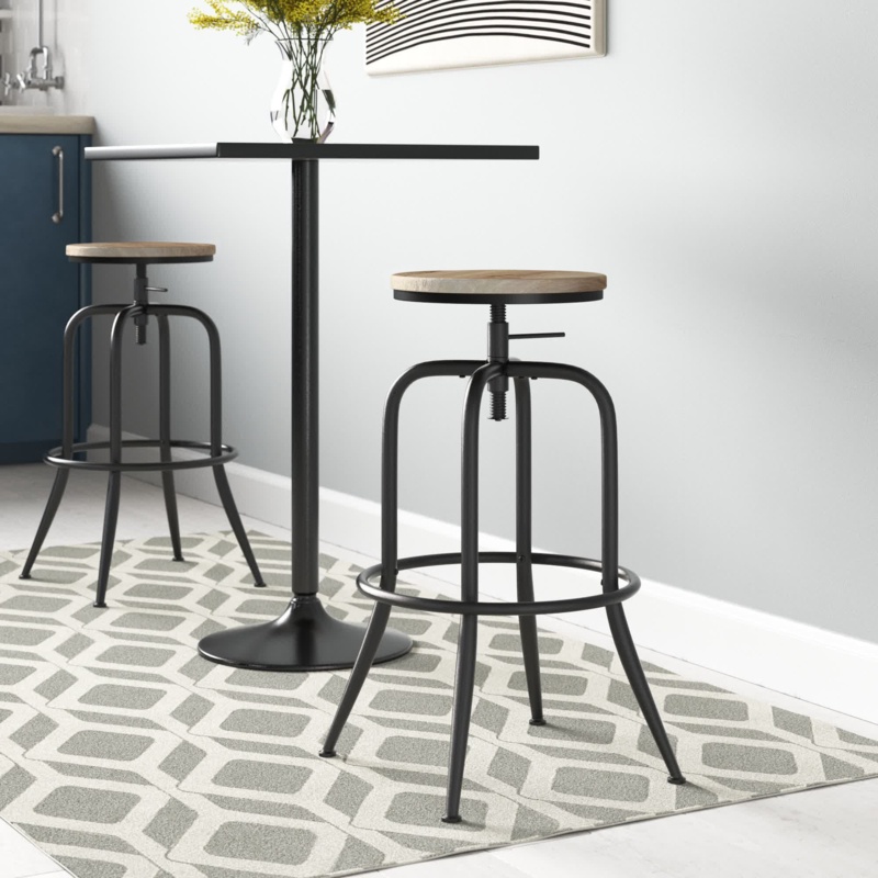 Grundy Swivel Lifting Height Bar Stool
