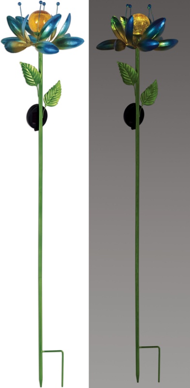 Haigler Metal Plant And Flower Garden Stake - Solar Powered
