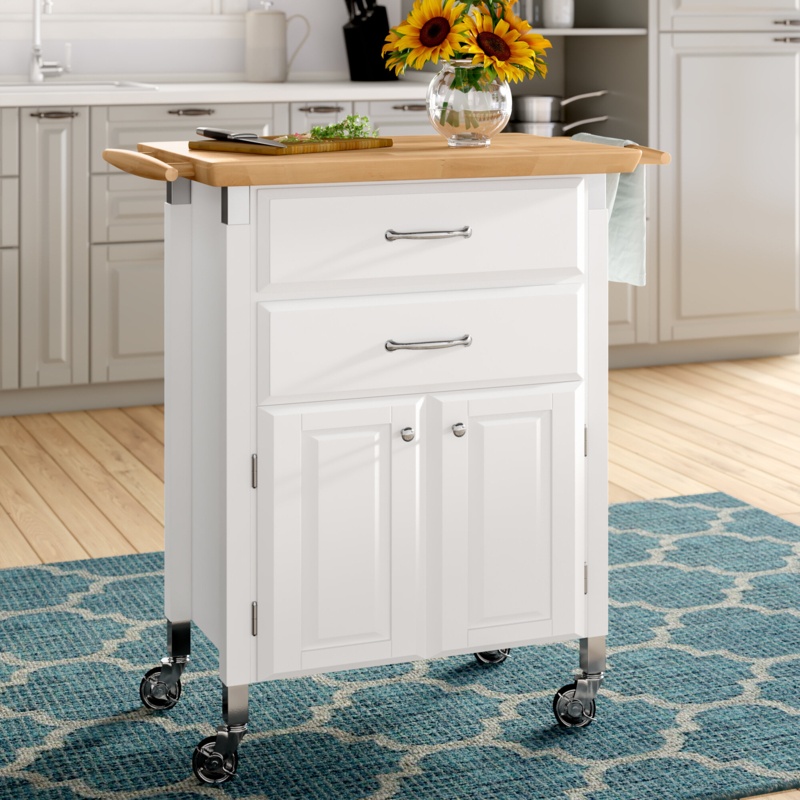 Hamilton Wood Kitchen Cart | Foter