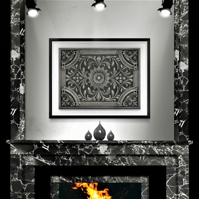 Harmony 24'' x 18'' Hand Painted Metal Decorative Accent Tile