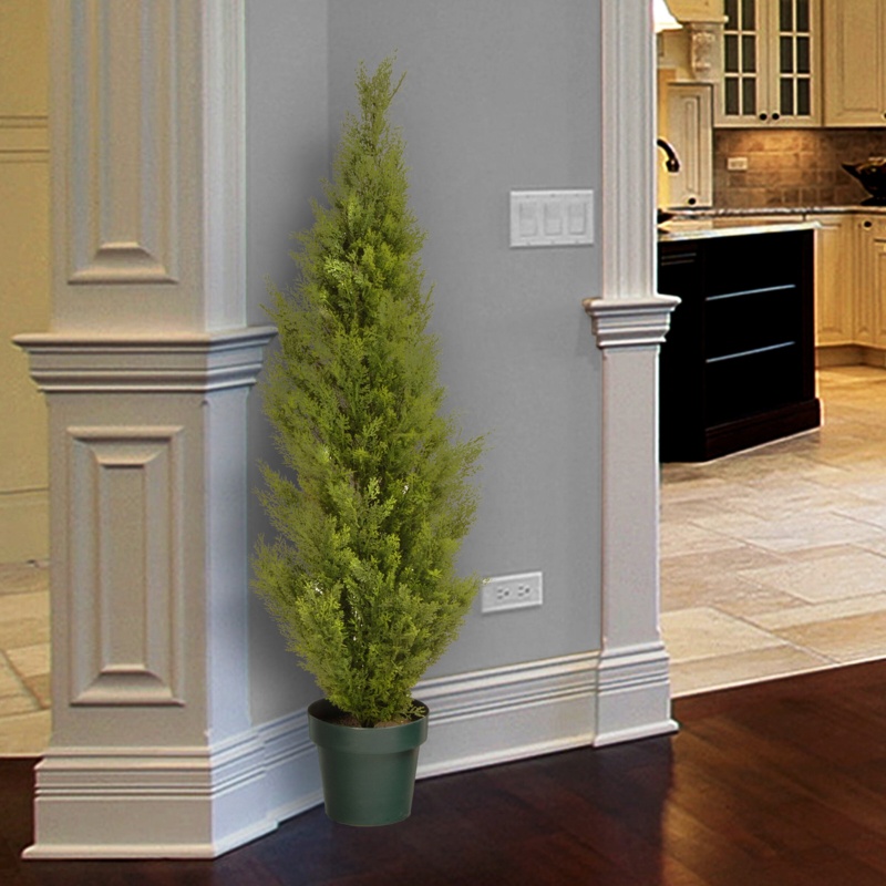 Herodias Faux Cedar Topiary in Pot