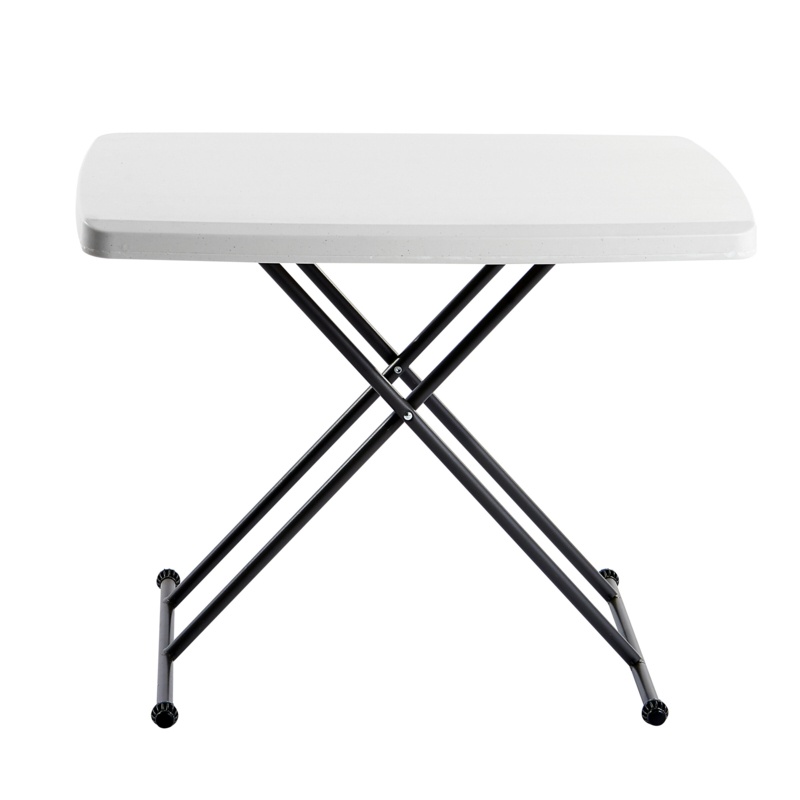 IndestrucTableTOO 30'' Plastic Rectangular Adjustable Folding Table